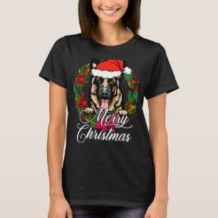 Funny German Shepherd Snow Christmas T-Shirt