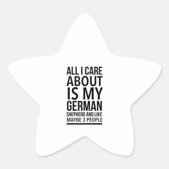 Funny German shepherd Star Sticker (Front)