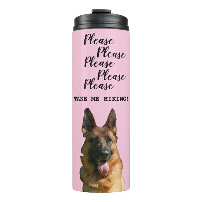 Funny German Shepherd Thermal Tumbler (Front)