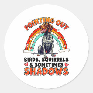 Funny German Shorthaired Inter Design For Dog Love Classic Round Sticker