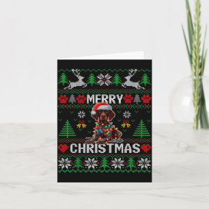 Funny German Shorthaired Inter Dog Ugly Xmas Sweat Card