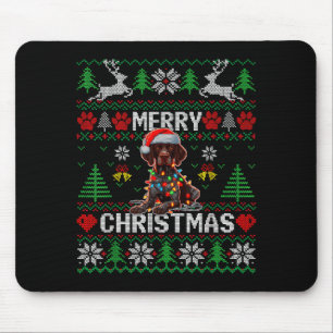 Funny German Shorthaired Inter Dog Ugly Xmas Sweat Mouse Mat