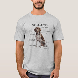 Funny German Shorthaired Pointer Blueprint T-Shirt