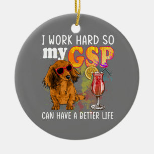 Funny German Shorthaired Pointer Gifts GSP Lover Ceramic Tree Decoration