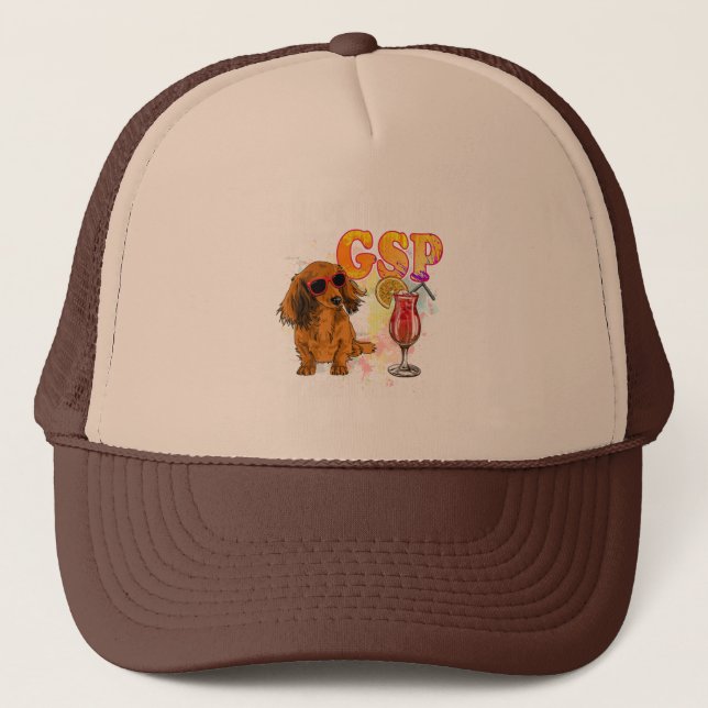 Funny German Shorthaired Pointer Gifts GSP Lover Trucker Hat (Front)
