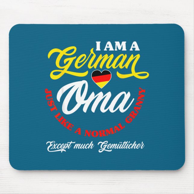 Funny Germany German Oma German Granny Deutsche Om Mouse Mat (Front)