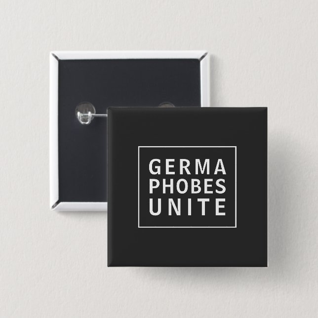 Funny Germaphobes Unite Pandemic Meme 15 Cm Square Badge (Front & Back)