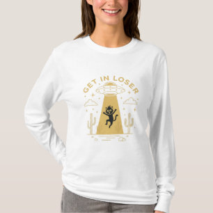 Funny “Get In Loser” Alien Abduction UFO T-Shirt