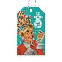 Funny Get Lit Girl Christmas Gift Tags