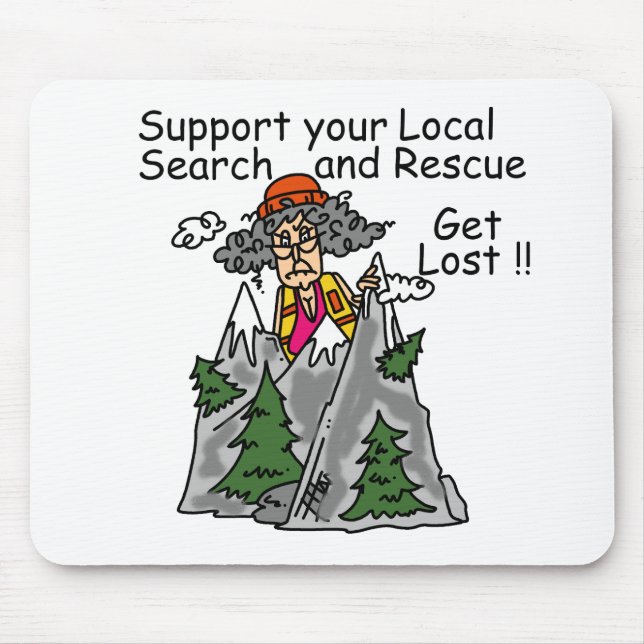 Funny Get Lost Mouse Mat (Front)