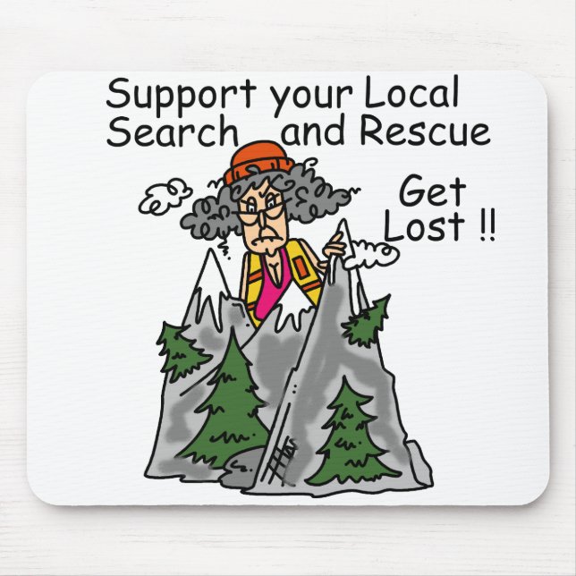 Funny Get Lost Mouse Mat (Front)