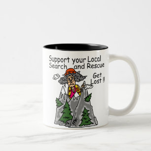 Funny Get Lost Two-Tone Coffee Mug