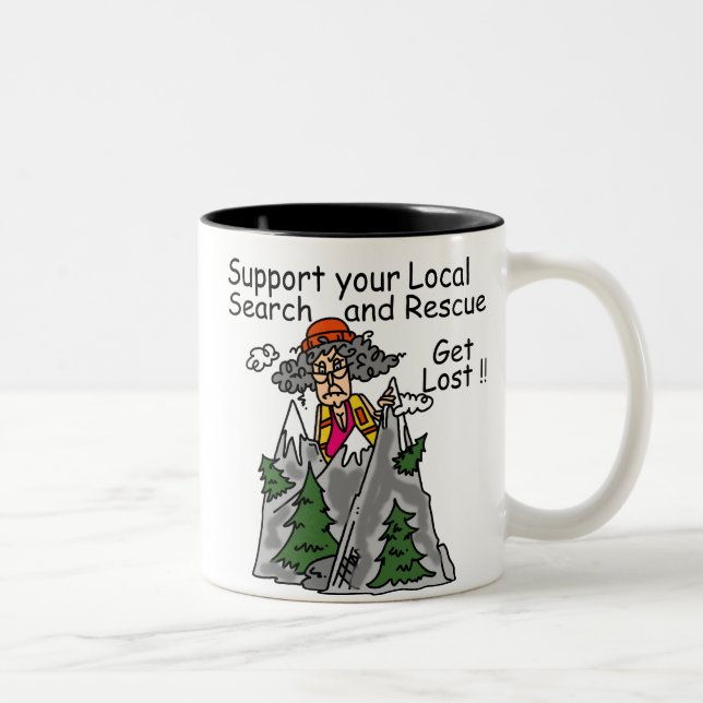 Funny Get Lost Two-Tone Coffee Mug (Right)