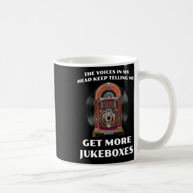 Funny Get More Jukeboxes For 1950s Vinyl Juke Box  Coffee Mug (Right)