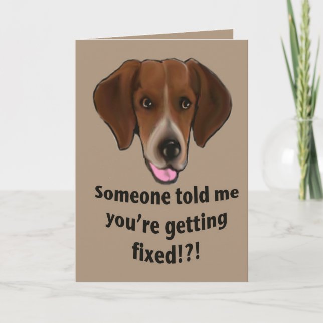 Funny Get well card for dogs (Front)