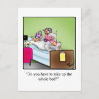 Funny Get Well For Husband Postcard