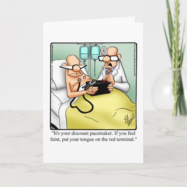 Funny Get Well Greeting Card (Front)