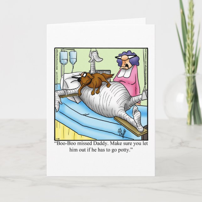 Funny Get Well Greeting Card (Front)