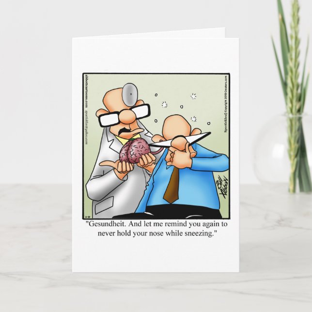 Funny Get Well Humour Card (Front)