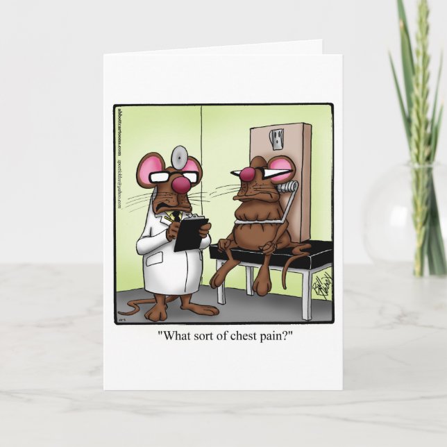 Funny Get Well Humour Greeting Card (Front)