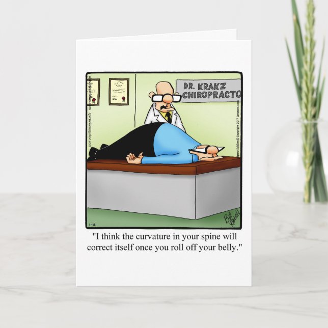 Funny Get Well Humour Greeting Card (Front)