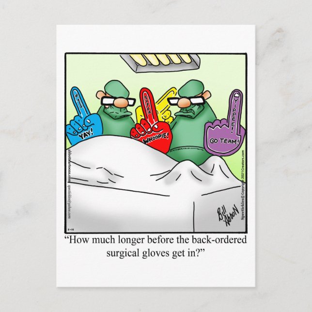 Funny Get Well Humour Postcard  (Front)