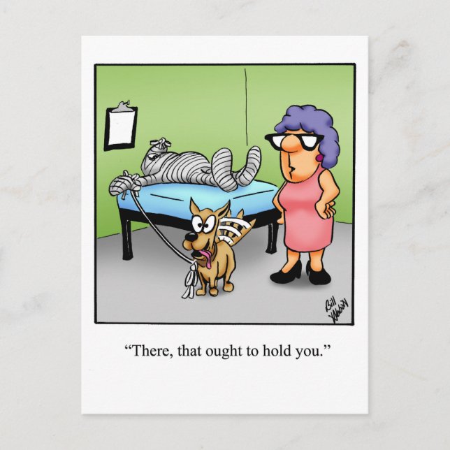 Funny Get Well Humour Postcard (Front)