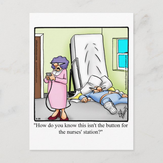 Funny Get Well Humour Postcard  (Front)