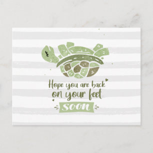Funny Get Well Soon Hope You're Back On Feet Postcard