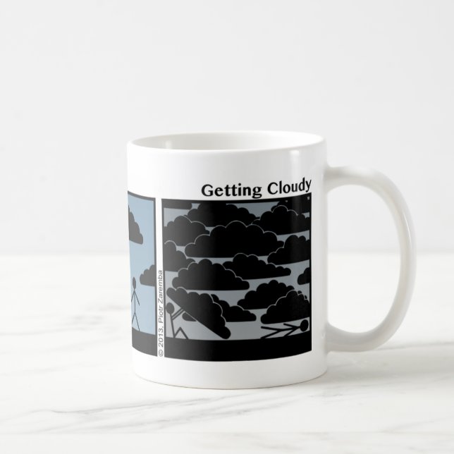 Funny Getting Cloudy Stickman Mug - 091 (Right)