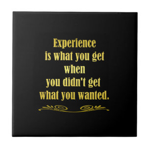 Funny Getting Experience Joke Tile