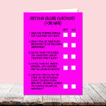 Funny Getting Older Birthday Card for Her<br><div class="desc">This humorous birthday card for her features a getting older checklist on the hot pink front. Inside the greeting card you can discover your "status" of getting older based on the items checked on front. This card is for the woman who embraces the humorous side of getting older. Copyright Kathy...</div>
