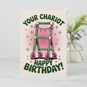 Funny Getting Older Birthday Walker Birthday Old Invitation