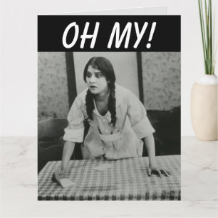 FUNNY GETTING OLDER RETRO JOKE GREETING CARD