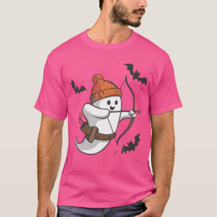 Funny Ghost Archery Spooky Halloween Archer Bow Hu T-Shirt