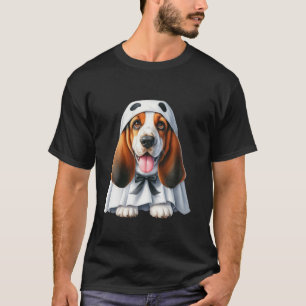 Funny Ghost Basset Hound Dog Lover Halloween Costu T-Shirt