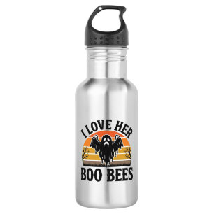 Funny Ghost Bee Pun Vintage Halloween T-Shirt Desi 532 Ml Water Bottle