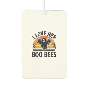 Funny Ghost Bee Pun Vintage Halloween T-Shirt Desi Car Air Freshener
