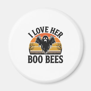 Funny Ghost Bee Pun Vintage Halloween T-Shirt Desi Magnet