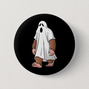 Funny Ghost Bigfoot Lovers Spooky Halloween 6 Cm Round Badge