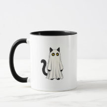 Funny Ghost Black Cat Halloween