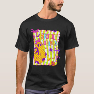 Funny Ghost Black Cat Spooky Season Trick Or Treat T-Shirt