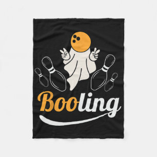 Funny Ghost Boo Booling Lover Lazy Halloween Costu Fleece Blanket