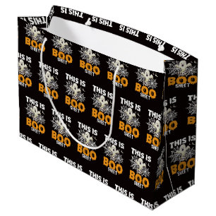 Funny Ghost Boo Sheet Halloween Large Gift Bag