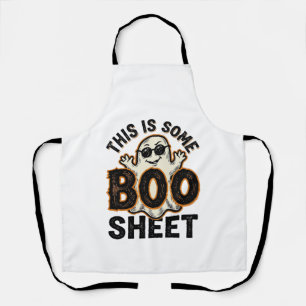 Funny Ghost Boo Sheet Vintage Halloween Shirt Desi Apron