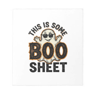 Funny Ghost Boo Sheet Vintage Halloween Shirt Desi Notepad