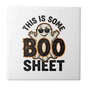 Funny Ghost Boo Sheet Vintage Halloween Shirt Desi Tile