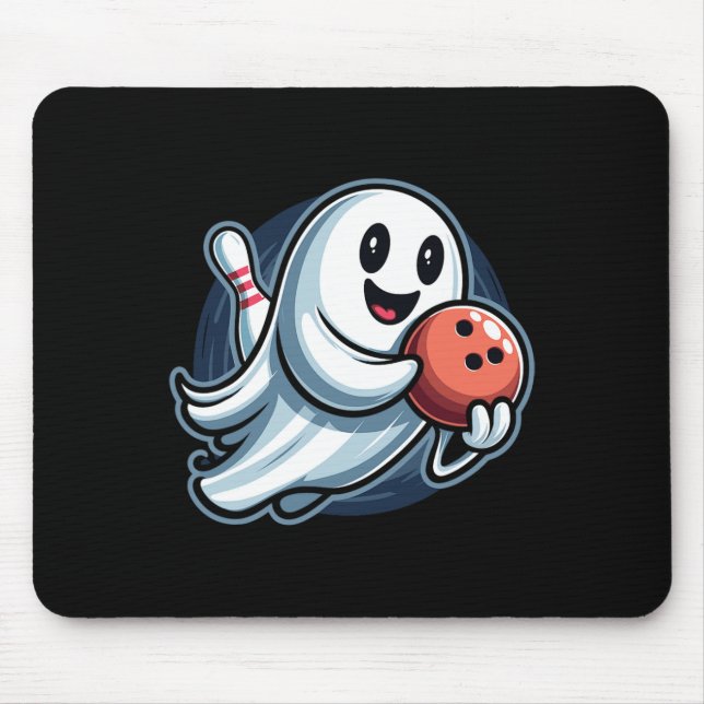 Funny Ghost Bowling Crew  Mouse Mat (Front)