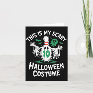 Funny Ghost Bowling League Team Halloween Humor Te Card