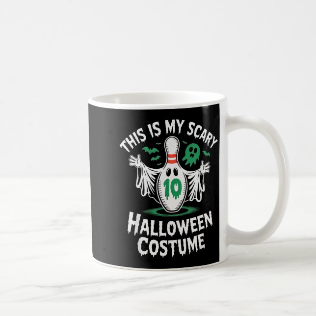 Funny Ghost Bowling League Team Halloween Humor Te Coffee Mug (Right)